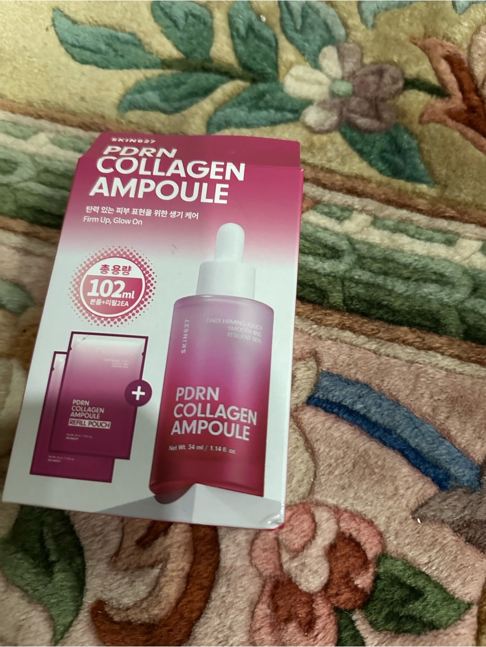PDRN Collagen Ampoule - Pink Gradient Serum Bottle